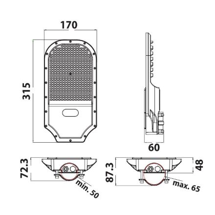 Світлодіодний світильник вуличний ORLANDO PRO-50 6400K