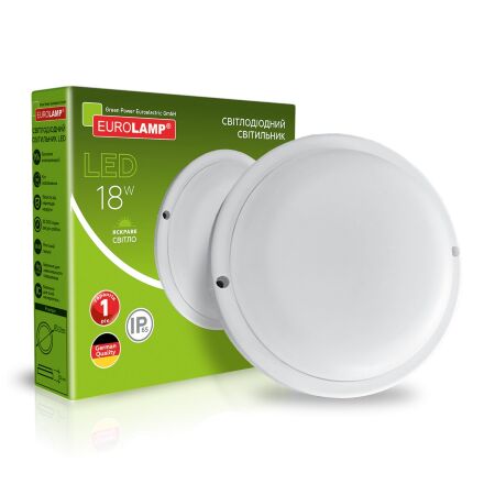 Світлодіодний світильник круглий ЖКГ EUROLAMP LED 18W 5000K