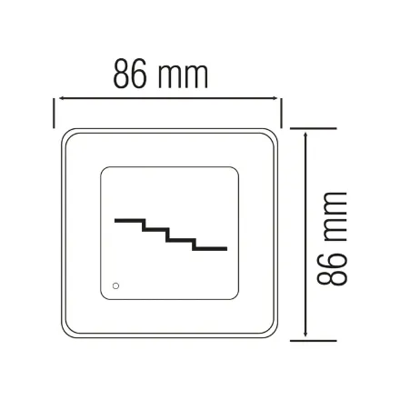 Світлодіодний світильник сходовий QUARTZ (з датчиком)