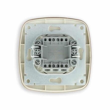 Вимикач 1-клавішний чорний-золото ELA