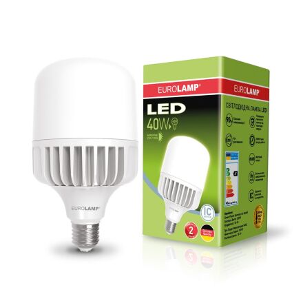 Високопотужна світлодіодна лампа EUROLAMP 40W E27 6500K 220V