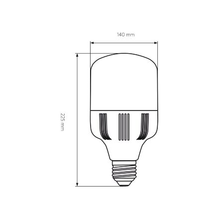 Світлодіодна лампа EUROELECTRIC HP LED Plastic T140 50W E40 6500K