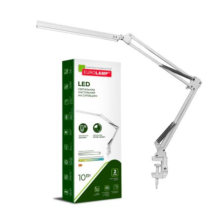 Настільна лампа EUROLAMP LED 10W 400Lm 2800-6500K (white)на струбцині