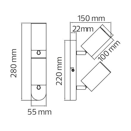 Світильник-спот JOKER-2 чорний