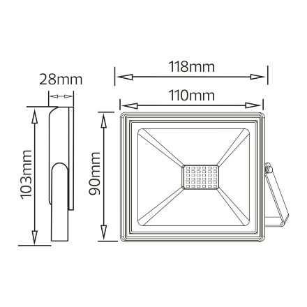 Прожектор світлодіодний Remix-20 20W RGB+білий