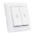 Вимикач прохідний 2-клавішний білий TINA