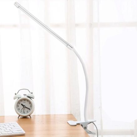 Настільна лампа EUROLAMP LED 5W 200 Lm 6500K на кліпсі білий