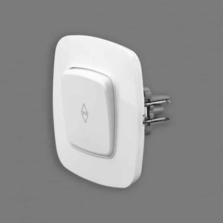 Вимикач прохідний 1-клавішний білий ELA