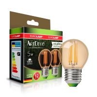 Філаментна лампа EUROLAMP LED G45 5W 530 Lm E27 3000K deco 2шт