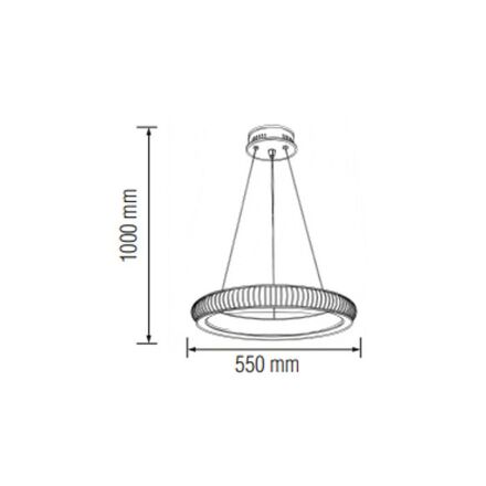 Світлодіодна люстра MORTAL-80 3CCT 80W