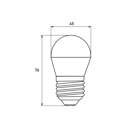 Філаментна лампа EUROLAMP LED G45 5W 530 Lm E27 4000K deco 2шт