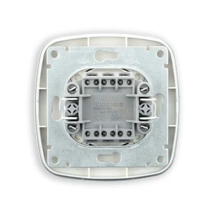 Вимикач прохідний 2-клавішний срібло ELA