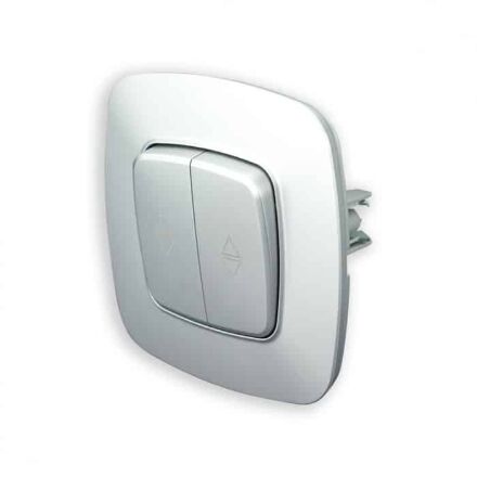 Вимикач прохідний 2-клавішний срібло ELA