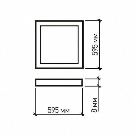 Світлодіодна панель Eurolamp 36W 4000K 110lm/W 60*60 2шт