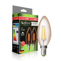 Філаментна лампа EUROLAMP LED CL 6W 620 Lm E14 4000K deco 2шт