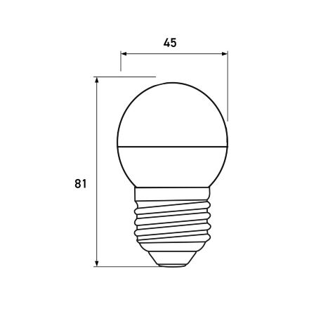 Лампа EUROLAMP LED ECO серія "P" G45 7W 630Lm E27 3000K