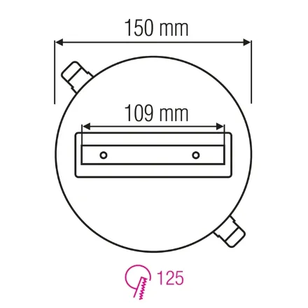 Основа для світильника індивідуальна кругла біла