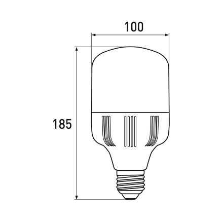 Високопотужна світлодіодна лампа EUROELECTRIC Plastic 30W E27 6500K 220V