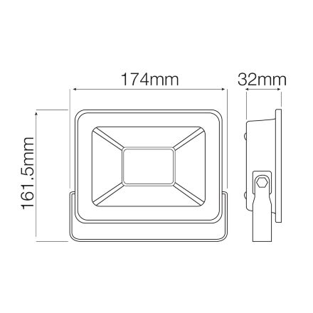 Прожектор світлодіодний PARS-50 50W 2700K