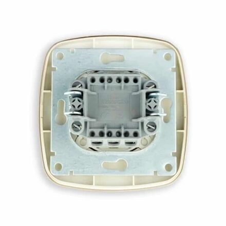 Вимикач 1-клавішний з підсвіткою чорний-золото ELA