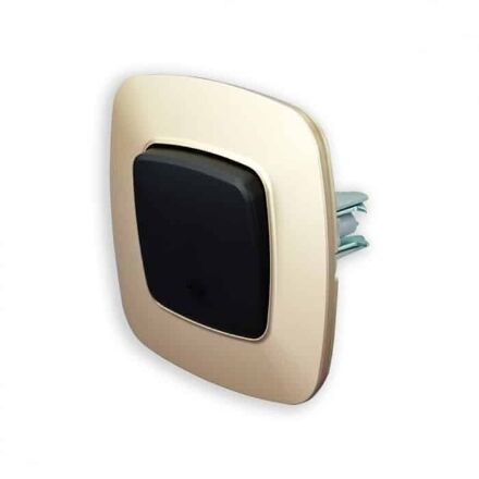 Вимикач 1-клавішний з підсвіткою чорний-золото ELA