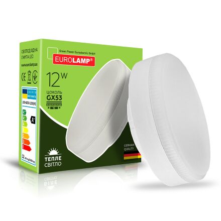 Світлодіодна лампа Eurolamp LED GX53 12W 3000K