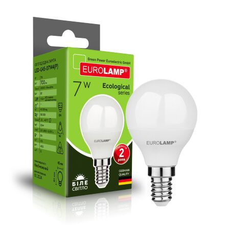 Лампа EUROLAMP LED ECO серія "P" G45 7W 700Lm E14 4000K