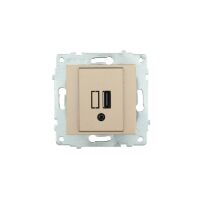 Механізм розетки USB з адаптером титан