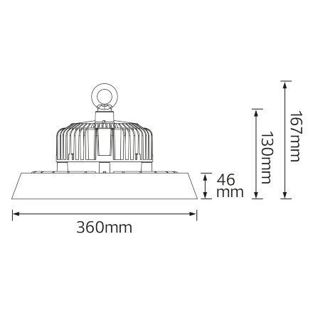 Світильник промисловий вологозахищений підвісний HERKUL-200