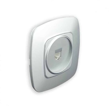 Розетка комп'ютерна срібло ELA