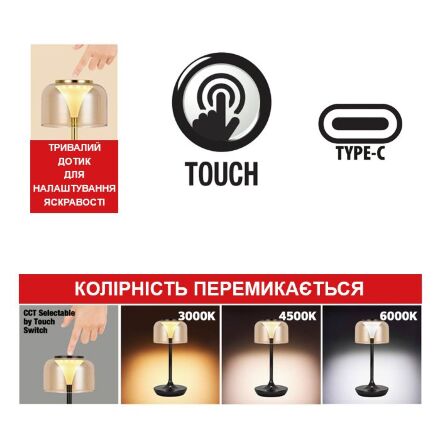 Світильник настільний LED MAGNUM-3CCT 2W