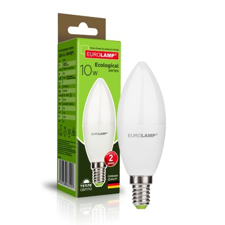 LED Лампа EUROLAMP ECO серія "P" CL 10W 900 lm E14 3000K