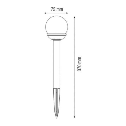 Світильник садово-парковий на сонячній батареї CRYSTAL