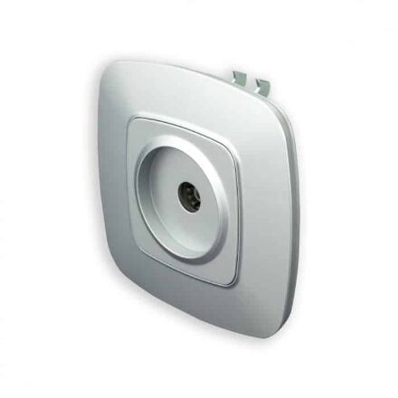 Розетка ТВ срібло ELA