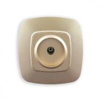 Розетка ТВ золото ELA