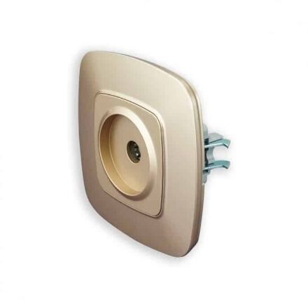 Розетка ТВ золото ELA