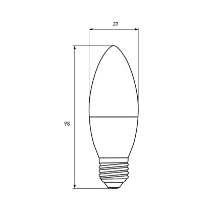 LED Лампа EUROELECTRIC CL 6W 490Lm E27 4000K