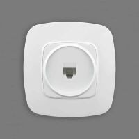 Розетка телефонна біла ELA