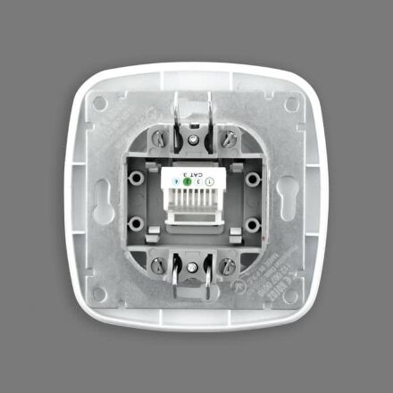 Розетка телефонна біла ELA