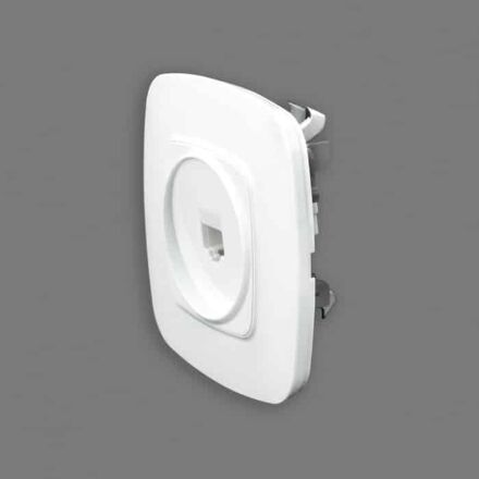 Розетка телефонна біла ELA