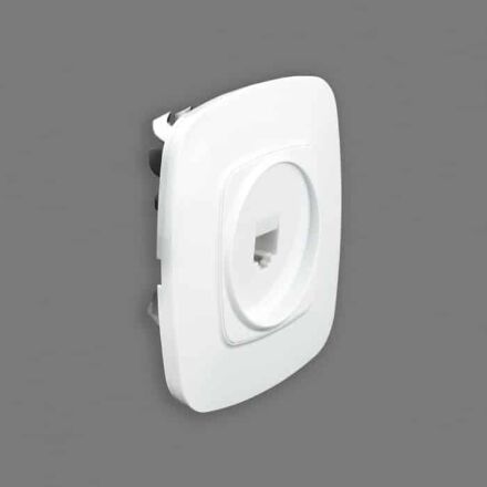 Розетка телефонна біла ELA