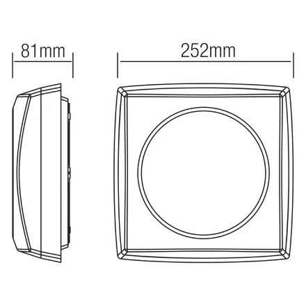 Світильник пластиковий Класика білий