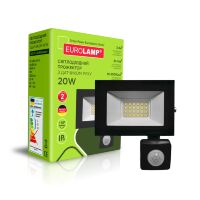 Прожектор EUROLAMP LED SMD 20W 1700Lm 6500K з датчиком руху