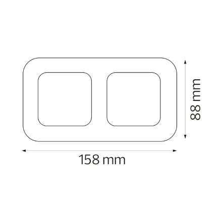 Рамка 2-на срібло ELA
