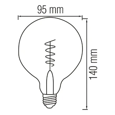 Світлодіодна лампа FILAMENT RUSTIC GLOBE S 6W E27 2000К