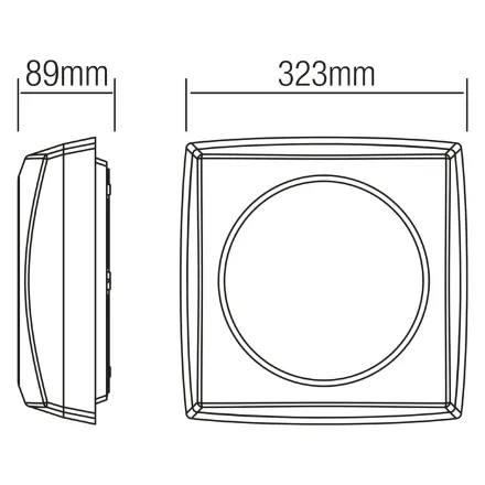 Світильник пластиковий Класика 2хЕ27 білий