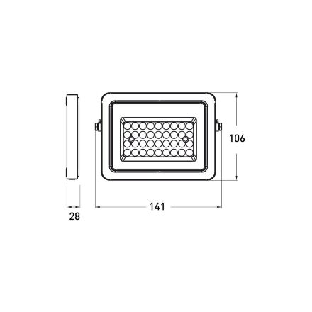 Прожектор EUROLAMP LED SMD 30W 2550Lm 6500K з датчиком руху