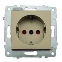 Механізм розетки з заземленням та шторками GRANO антрацит