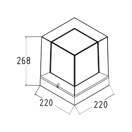 Світильник садово-парковий PRIZMA E27 білий
