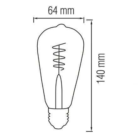 Світлодіодна лампа Filament RUSTIC VINTAGE S-6 6W E27